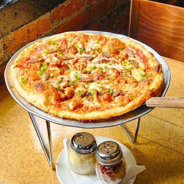 The "Justin Wilson" Creole Pizza.
