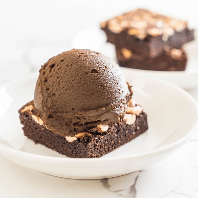 Brownie with Ice Cream.