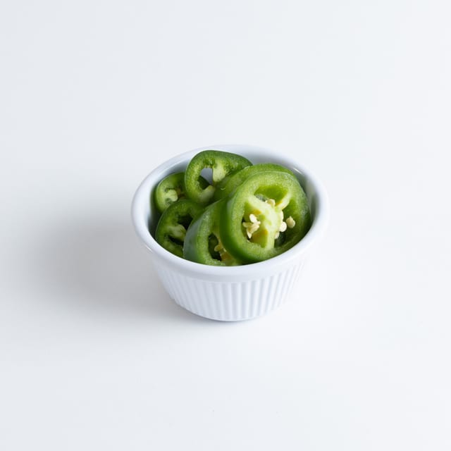 Sliced jalapeno.